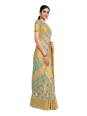 Women's Patola Art Silk Saree with Blouse Piece 2