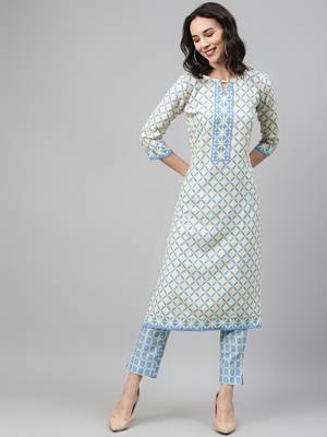 Blue printed rayon kurtas-and-kurtis 1