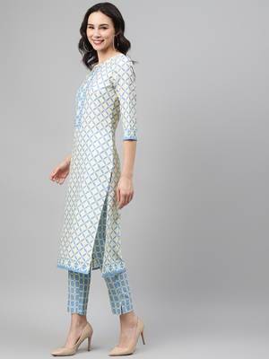 Blue printed rayon kurtas-and-kurtis 2