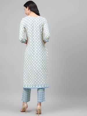 Blue printed rayon kurtas-and-kurtis 3