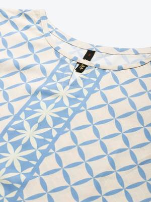 Blue printed rayon kurtas-and-kurtis 4