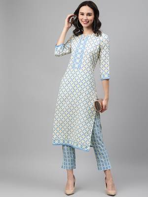 Blue printed rayon kurtas-and-kurtis 5