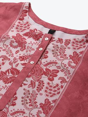 Pink printed rayon kurtas-and-kurtis 4