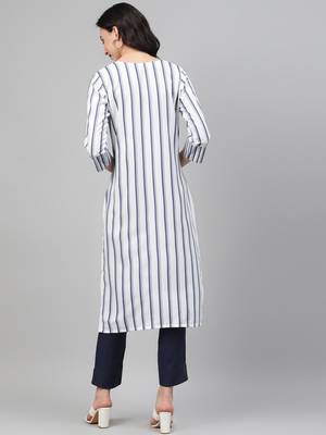 Blue printed rayon kurtas-and-kurtis 3