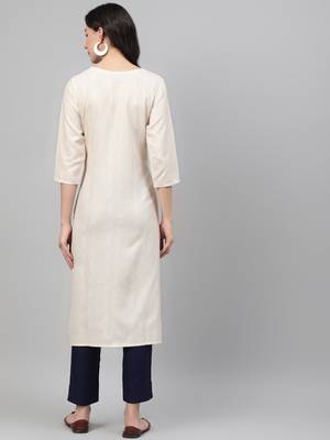Navy-blue printed rayon kurtas-and-kurtis 3
