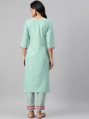 Blue printed rayon kurtas-and-kurtis 3