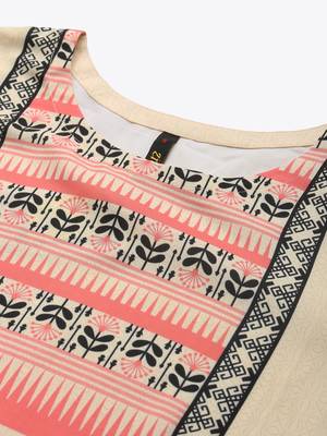 Off-white printed rayon kurtas-and-kurtis 4