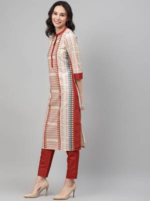 Red printed rayon kurtas-and-kurtis 2