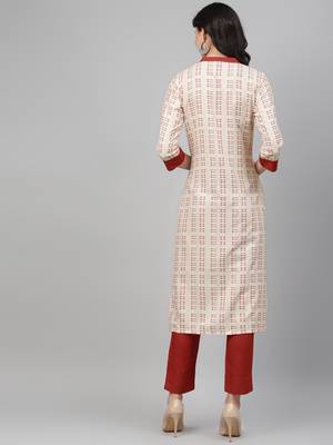 Red printed rayon kurtas-and-kurtis 3