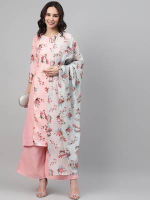 Pink printed rayon kurtas-and-kurtis 5