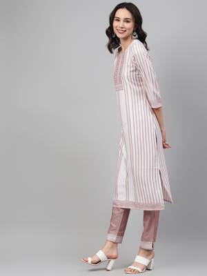Off-white printed rayon kurtas-and-kurtis 2