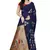 Blue printed art silk saree saree with blouse