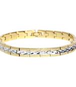 Sukkhi Delightly Gold and Rhodium Plated Bracelet For Men