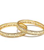 Sukkhi Incredible Gold Plated AD Stone Bangle Set of 2 for Women