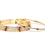 Sukkhi Stylish Gold Plated AD Stone Bangle Set of 4 for Women