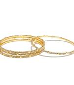 Sukkhi Astonish Gold Plated AD Stone Bangle Set of 4 for Women