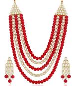 Sukkhi Astonish Gold Plated Kundan Long Haram Necklace Set for Women