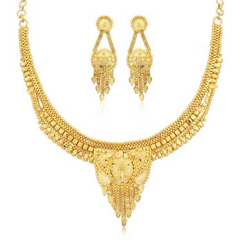 Sukkhi Exotic 24 Carat Gold plated Choker Necklace Set for Women 1