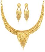 Sukkhi Exotic 24 Carat Gold plated Choker Necklace Set for Women