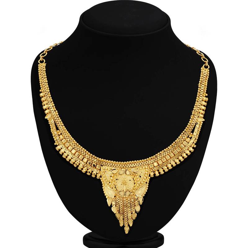 Sukkhi Exotic 24 Carat Gold plated Choker Necklace Set for Women