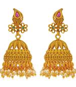 Sukkhi Sensational Pearl Gold Plated Jhumki Earring for Women