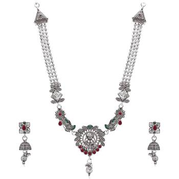 Sukkhi Alluring Oxidised Goddess Laxmi Necklace Set for Women 1