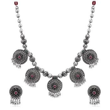 Sukkhi Dazzling Oxidised Necklace Set for Women 1