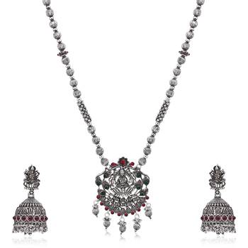 Sukkhi Stunning Oxidised Long Haram Necklace Set for Women 1