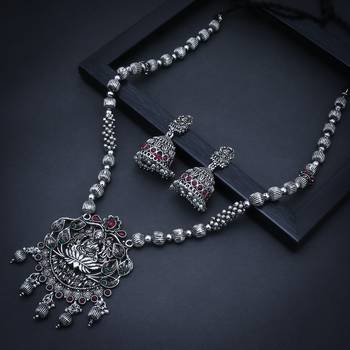 Sukkhi Stunning Oxidised Long Haram Necklace Set for Women 2