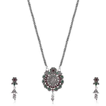 Sukkhi Graceful Oxidised Ganesha Necklace Set for Women 1