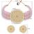 Sukkhi Glimmery Gold Plated Pink & White Pearl Choker Necklace Set for Women