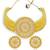 Sukkhi Dazzling Gold Plated Yellow & White Pearl Choker Necklace Set for Women