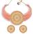Sukkhi Pretty Gold Plated Baby Pink & White Pearl Choker Necklace Set for Women