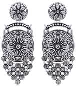 Sukkhi Eye Catchy Oxidised Floral Chandelier Earring for Women