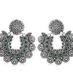 Sukkhi Delicate Oxidised Floral Chandbali Earring for Women