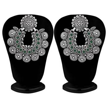 Sukkhi Delicate Oxidised Floral Chandbali Earring for Women 4