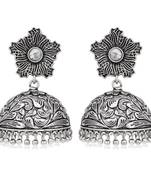 Sukkhi Incredible Oxidised Floral Jhumki Earring for Women