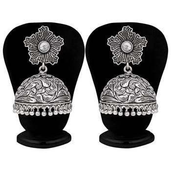 Sukkhi Incredible Oxidised Floral Jhumki Earring for Women 4