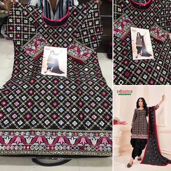 Black embroidered cotton silk salwar 2