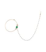 Pearl and Stone Nose Ring