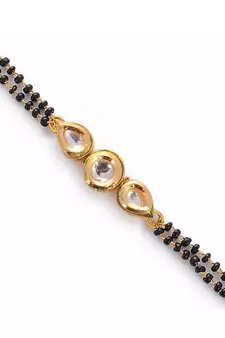Hand Kundan Mangalsutra Bracelet
