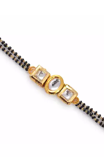 Hand Kundan Mangalsutra Bracelet