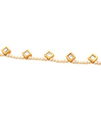 Pearl and Kundan Anklets (set of 2) 2