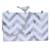 Anekaant Balk Grey & White Wood & Resin Chevron Printed Box Clutch