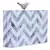 Anekaant Balk Grey & White Wood & Resin Chevron Printed Box Clutch