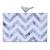 Anekaant Balk Grey & White Wood & Resin Chevron Printed Box Clutch