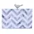Anekaant Balk Grey & White Wood & Resin Chevron Printed Box Clutch