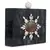 Anekaant Marble Black & Multi Wooden & Resin Marble Box Clutch