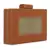 Anekaant Tulle Brown & Gold Fabric & Leatherlette Colorblocked Box Clutch