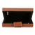 Anekaant Tulle Brown & Gold Fabric & Leatherlette Colorblocked Box Clutch